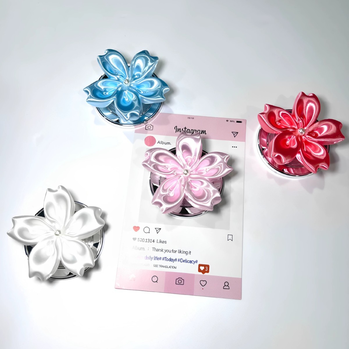 Satin Pearl Flower Magnetic Ph - Supply Florist recension och pris