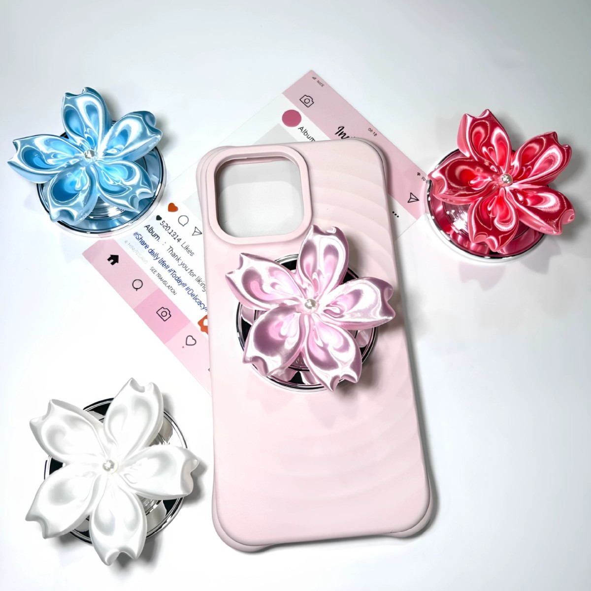 Satin Pearl Flower Magnetic Ph - Supply Florist recension och pris