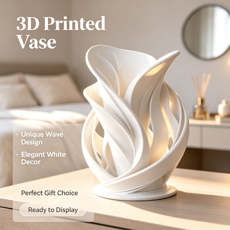 3D Printed Abstract Twisted Le - Florist Supply Vases recension och pris
