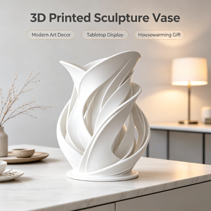 3D Printed Abstract Twisted Le - Florist Supply Vases recension och pris