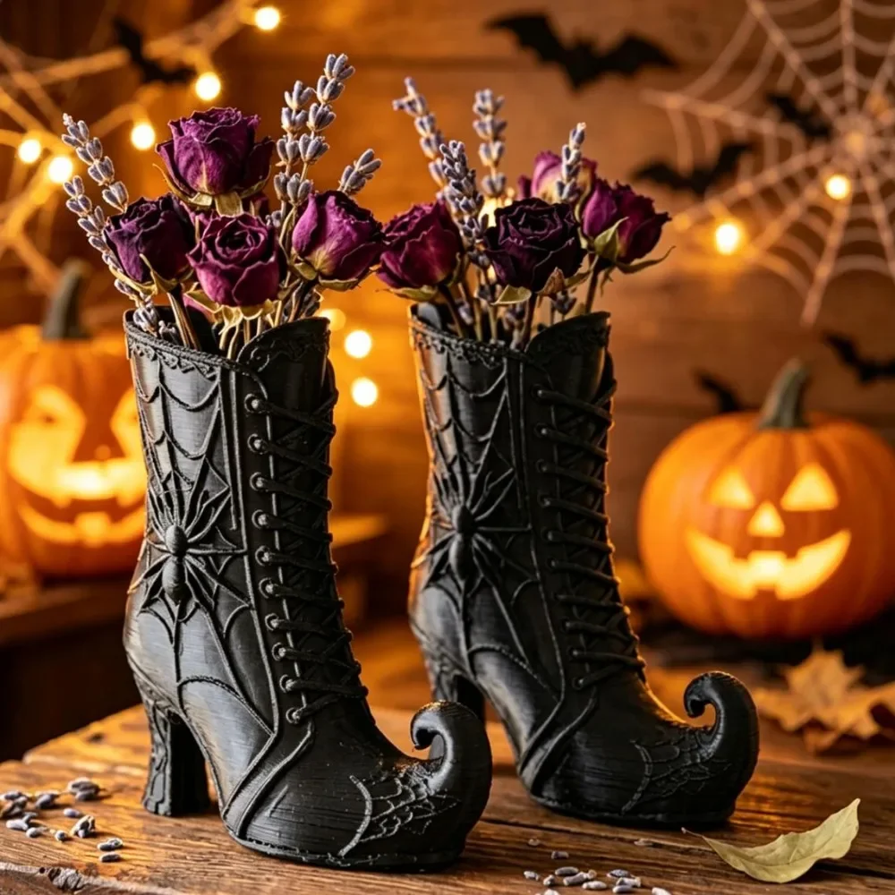 3/1PC Mini Gothic Witch Boot P - Florist Supply Vases recension och pris