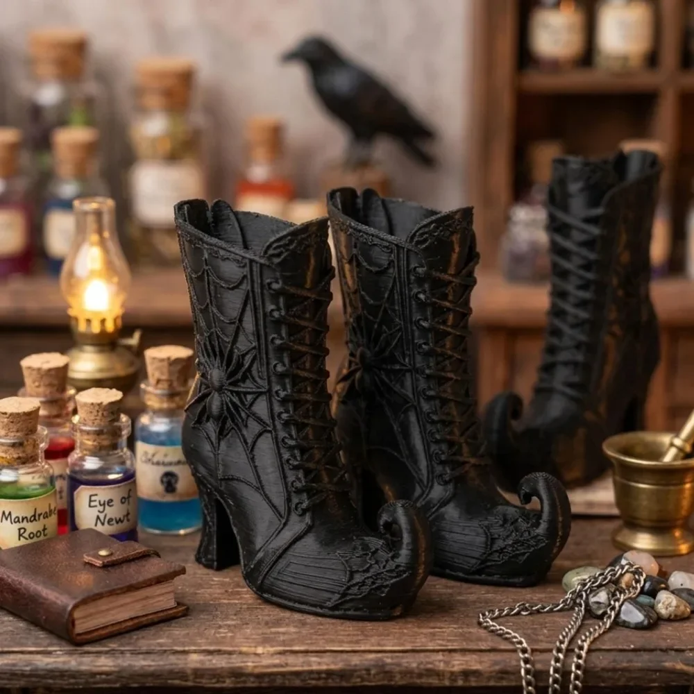 3/1PC Mini Gothic Witch Boot P - Florist Supply Vases recension och pris