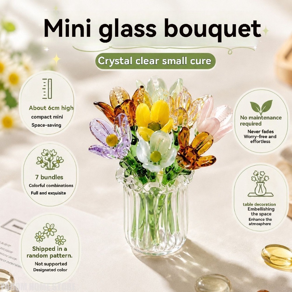 Handmade Colored Glass Flower  - Florist Supply Vases recension och pris
