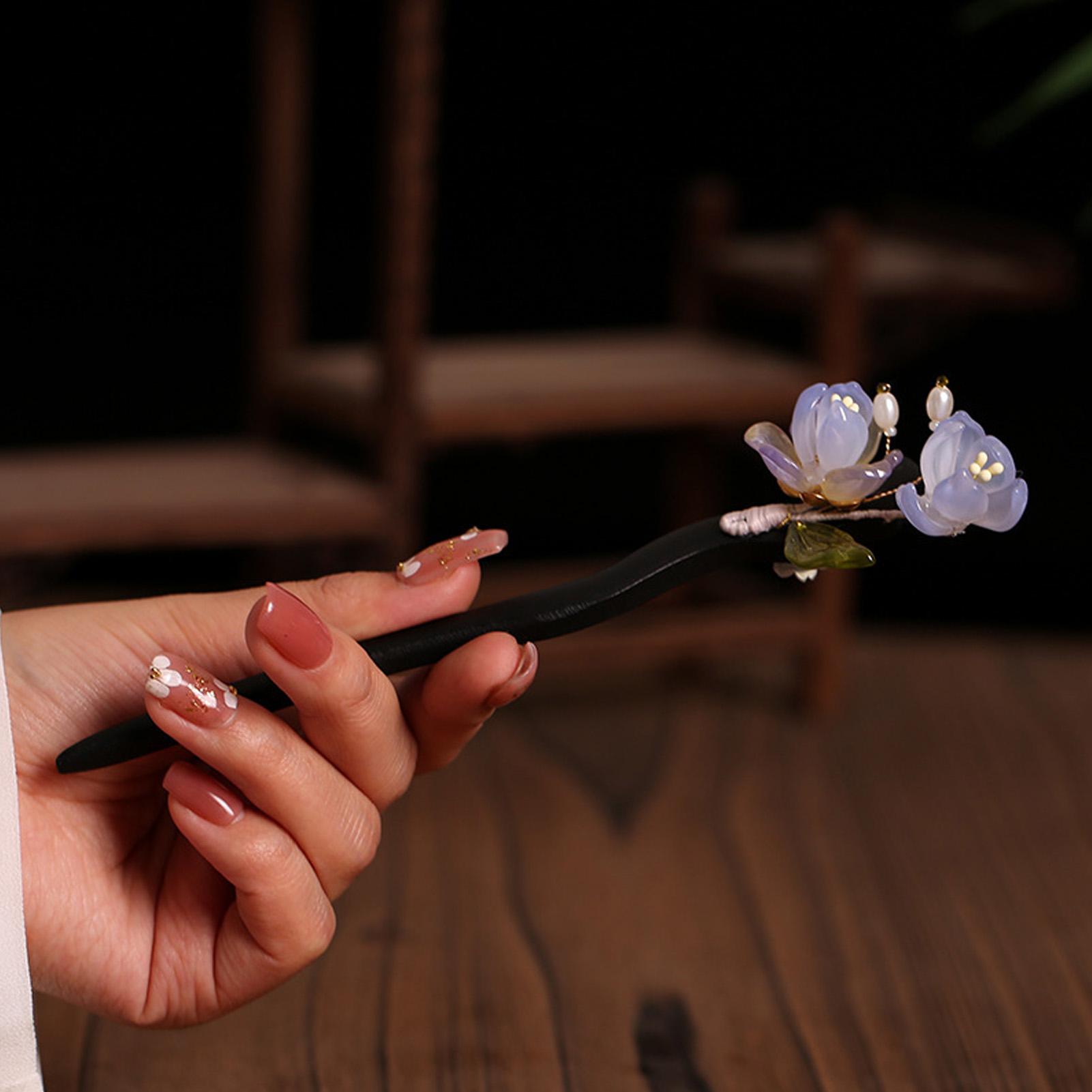 Vintage Wooden Flower Hairpin  - Supply Florist recension och pris