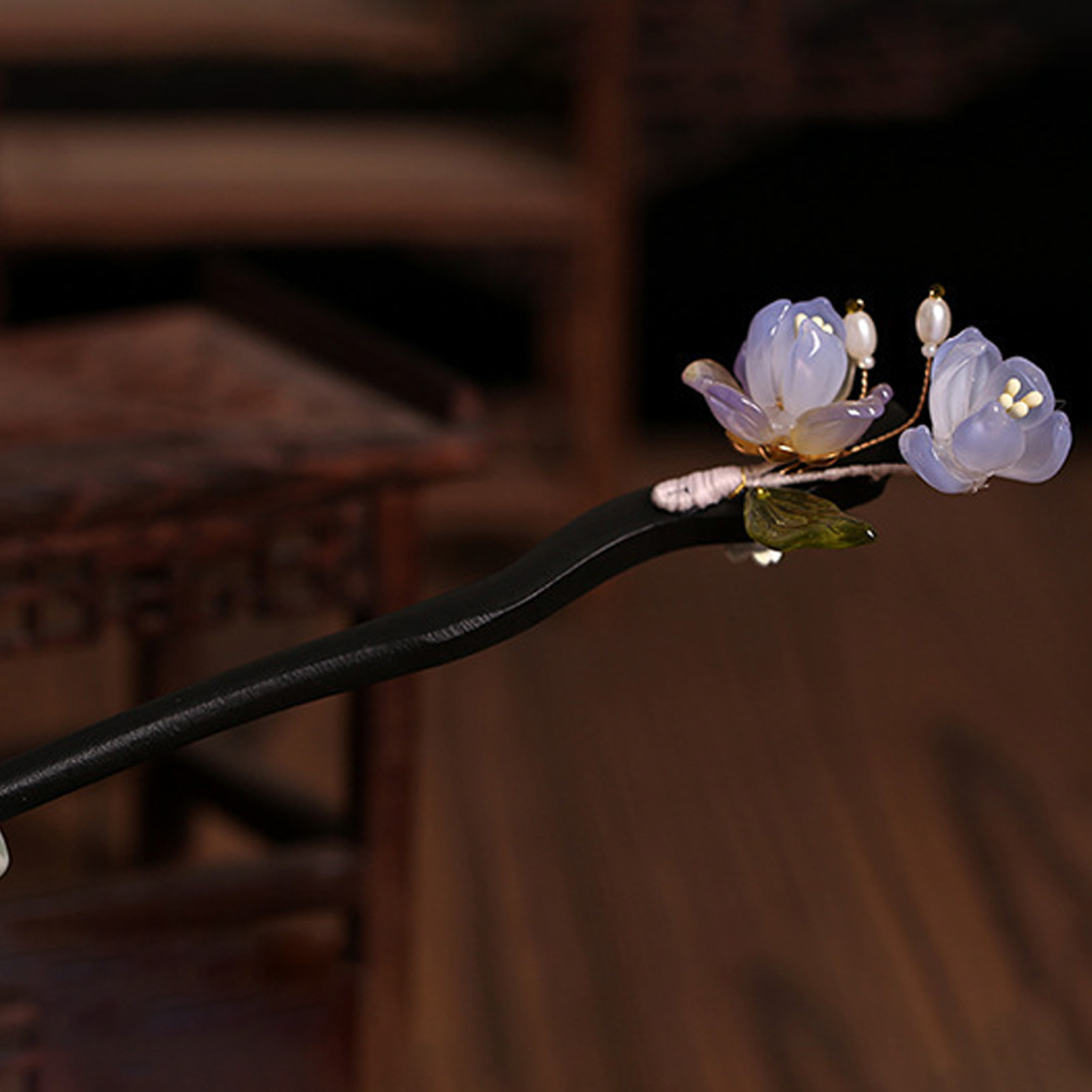 Vintage Wooden Flower Hairpin  - Supply Florist recension och pris